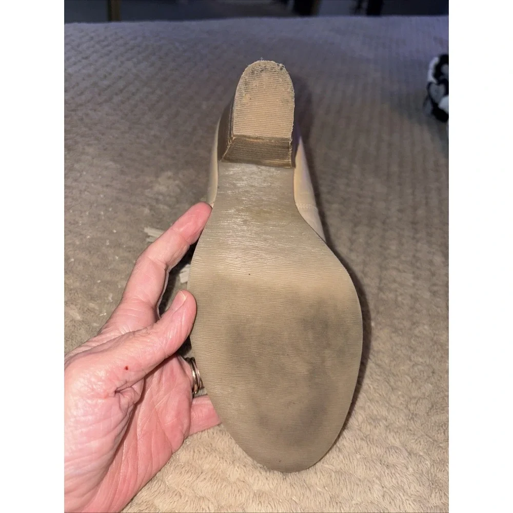 SBicca Leather Fringe Bootie Taupe Buckle Hippy Cowgirl Festival SZ 8